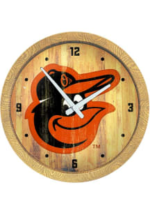 Baltimore Orioles Faux Barrel Top Wall Clock