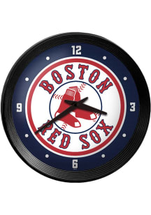 Boston Red Sox Ribbed Frame Wall Clock