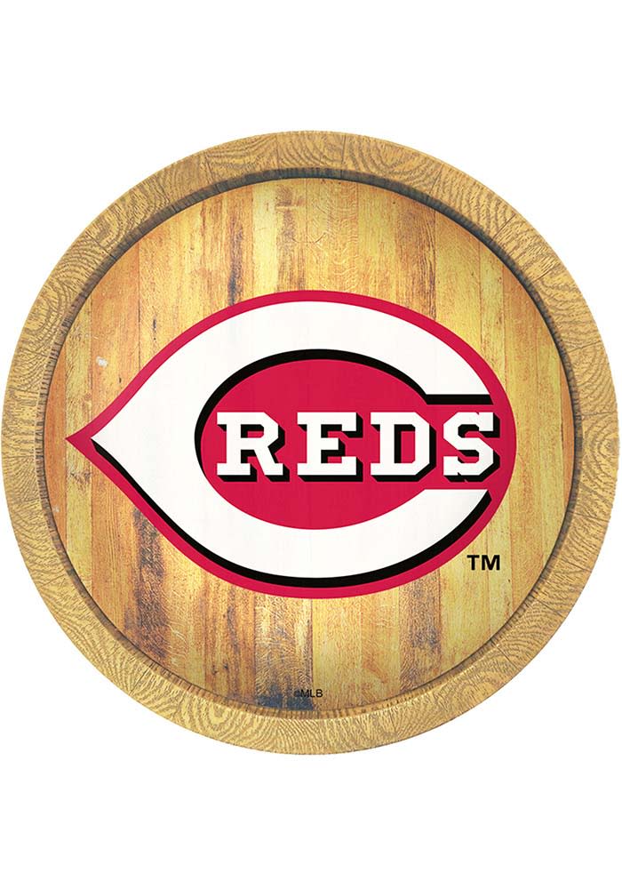 The Fan-Brand Cincinnati Reds Faux Barrel Top Sign