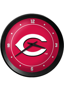 Cincinnati Reds Ribbed Frame Wall Clock