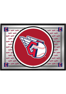 The Fan-Brand Cleveland Guardians Framed Mirrored Sign