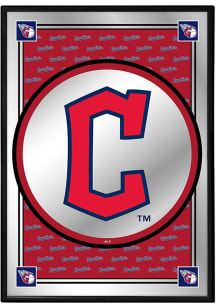 The Fan-Brand Cleveland Guardians Vertical Framed Mirrored Sign