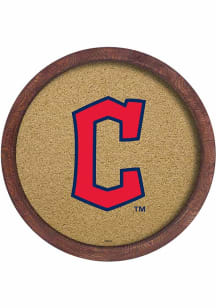 The Fan-Brand Cleveland Guardians Faux Barrel Top Corkboard Sign