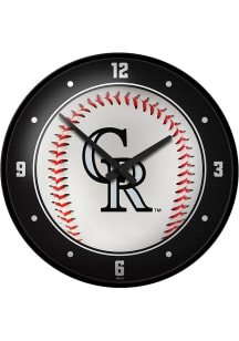 Colorado Rockies Baseball Modern Disc Wall Clock