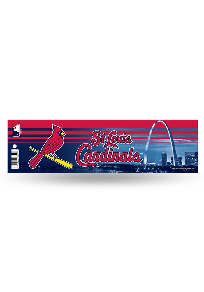 St Louis Cardinals 3x11.5 Bumper Sticker - Red