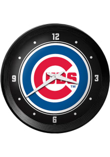 Chicago Cubs Ribbed Frame Wall Clock
