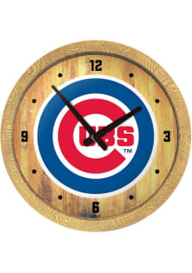 Chicago Cubs Faux Barrel Top Wall Clock