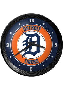 Detroit Tigers Ribbed Frame Wall Clock