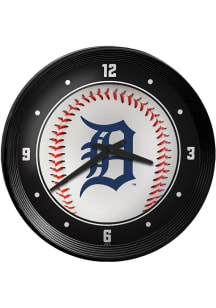 Detroit Tigers Baseball Ribbed Frame Wall Clock