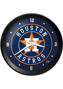 Houston Astros Ribbed Frame Wall Clock