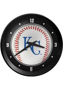 Kansas City Royals Baseball Ribbed Frame Wall Clock