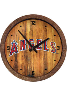 Los Angeles Angels Faux Barrel Top Wall Clock