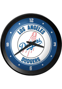 Los Angeles Dodgers Ribbed Frame Wall Clock