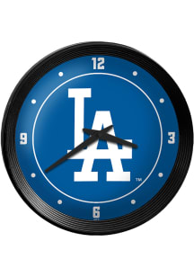 Los Angeles Dodgers Ribbed Frame Wall Clock