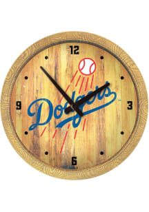 Los Angeles Dodgers Faux Barrel Top Wall Clock