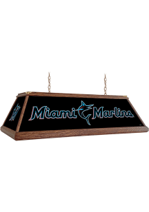 Miami Marlins Wood Pool Table Light Black Billiard Lamp