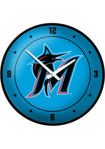 Miami Marlins Logo Modern Disc Wall Clock