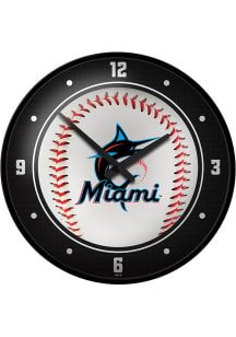 Miami Marlins Baseball Modern Disc Wall Clock
