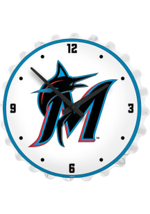 Miami Marlins Lighted Bottle Cap Wall Clock