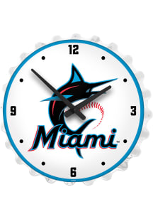 Miami Marlins Lighted Bottle Cap Wall Clock