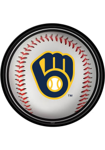 The Fan-Brand Milwaukee Brewers Baseball Modern Disc Sign