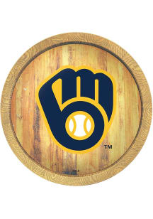 The Fan-Brand Milwaukee Brewers Faux Barrel Top Sign