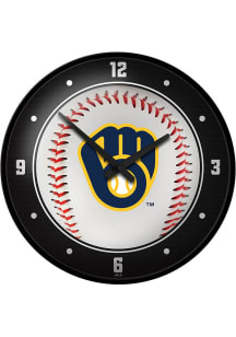 Milwaukee Brewers Baseball Modern Disc Wall Clock