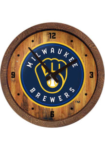 Milwaukee Brewers Faux Barrel Top Wall Clock