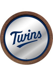 The Fan-Brand Minnesota Twins Faux Barrel Top Mirrored Sign