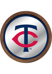 The Fan-Brand Minnesota Twins Faux Barrel Top Mirrored Sign