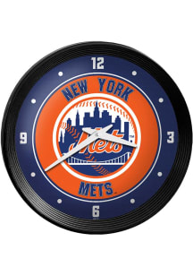 New York Mets Ribbed Frame Wall Clock