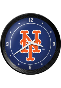 New York Mets Ribbed Frame Wall Clock