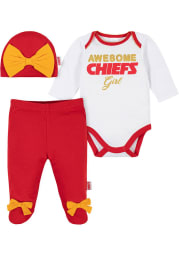 Kansas City Chiefs Infant Girls Red Awesome Girl Set Top and Bottom
