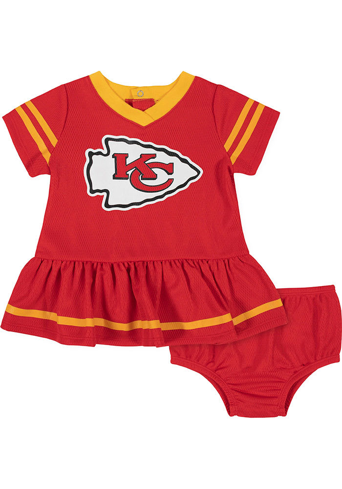 Kansas City Chiefs Baby Girls Red Dazzle Short Sleeve Dress