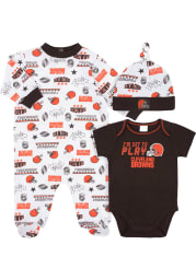 Cleveland Browns Baby Brown Set to Play 3PK One Piece