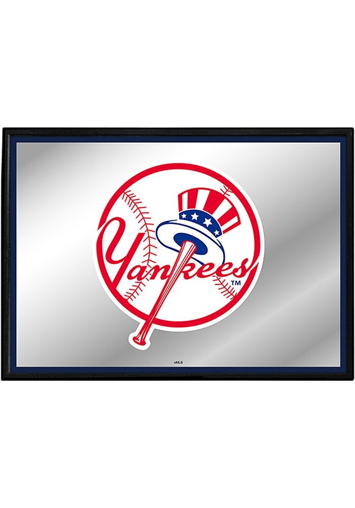 The Fan-Brand New York Yankees NAVY Framed Mirrored Sign - 2217023