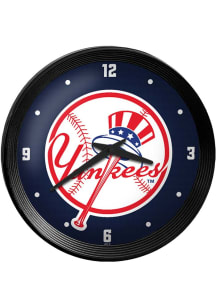 New York Yankees Ribbed Frame Wall Clock