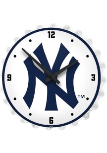 New York Yankees Lighted Bottle Cap Wall Clock