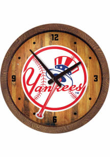 New York Yankees Faux Barrel Top Wall Clock