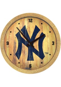 New York Yankees Faux Barrel Top Wall Clock