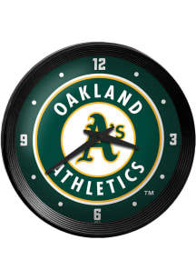 Oakland Athletics Ribbed Frame Wall Clock