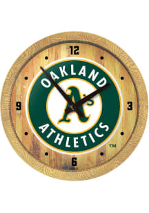 Oakland Athletics Faux Barrel Top Wall Clock