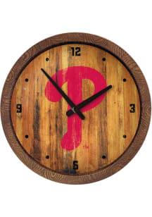 Philadelphia Phillies Faux Barrel Top Wall Clock