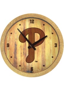 Philadelphia Phillies Faux Barrel Top Wall Clock