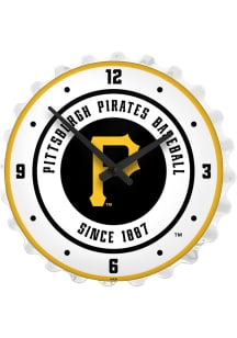 Pittsburgh Pirates Lighted Bottle Cap Wall Clock