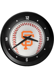 San Francisco Giants Baseball Ribbed Frame Wall Clock