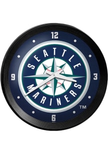 Seattle Mariners Ribbed Frame Wall Clock