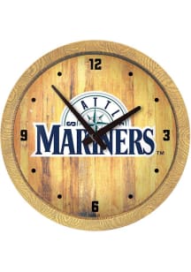 Seattle Mariners Faux Barrel Top Wall Clock
