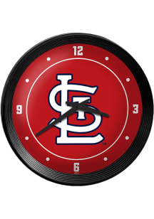 St Louis Cardinals Ribbed Frame Wall Clock