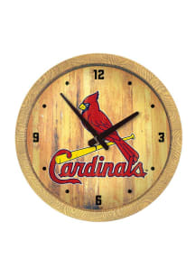 St Louis Cardinals Faux Barrel Top Wall Clock
